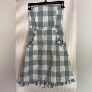 Blue and white dress